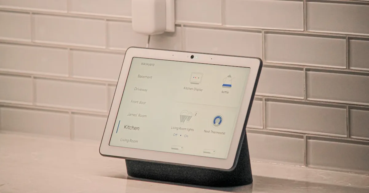 a white tablet with a screen