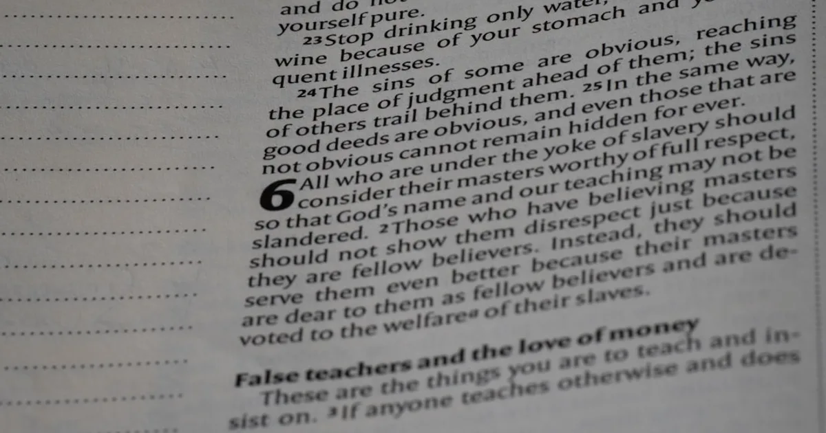 Bible verses about false teachers and masters.